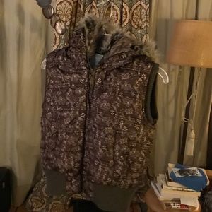 Cozy Insulated Maurice’s Vest with Fluffy Fully Lined Fur Hood